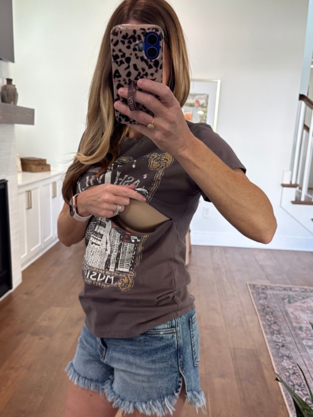 Nursing Queen Grey Short-Sleeve Nashville Nursing Tee with Full Zip